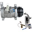 2012 Chevrolet Tahoe - 2-Piece Kit A/C Compressor Kit, 6.0L 8Cyl, w/ Rear A/C, 2 Bolts to mount the Hoses, With Clutch, 4-Groove Pulley