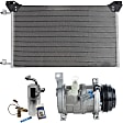 2010 Cadillac Escalade EXT - 3-Piece Kit A/C Compressor Kit, 6.2L 8Cyl, FLEX, w/o Rear Air Conditioning, 2 Bolts to mount the Hoses, With Clutch, 4-Groove Pulley