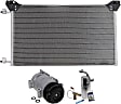 2001 GMC Sierra 1500 HD - 3-Piece Kit A/C Compressor Kit, 6.0L 8Cyl, OHV, w/ 10S20F Oring Kit, 1 Bolt to mount the Hoses, With Clutch, 4-Groove Pulley