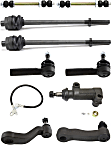 9-Piece Kit Front Suspension Kit, Includes (4) Tie Rod End, (2) Sway Bar Link, (1) Idler Arm, (1) Pitman Arm and (1) Idler Arm Bracket