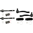 6-Piece Kit Front Suspension Kit, Includes (2) Steering Rack Boot and (4) Tie Rod End