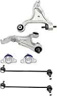 6-Piece Kit Front, Driver and Passenger Side Control Arm Kit, Includes (2) Ball Joint, (2) Control Arm, and (2) Sway Bar Link