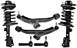 6-Piece Kit Front, Driver and Passenger Side Control Arm Kit, Includes (2) Control Arm, (2) Loaded Strut, and (2) Tie Rod End