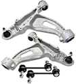 4-Piece Kit Front, Driver and Passenger Side, Lower Control Arm Kit, Includes (2) Control Arm and (2) Sway Bar Link