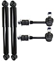 4-Piece Kit Rear, Driver and Passenger Side Suspension Kit, Includes (2) Shock and (2) Sway Bar Link