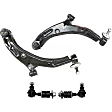 4-Piece Kit Front, Driver and Passenger Side, Lower Control Arm Kit, Includes (2) Control Arm and (2) Sway Bar Link
