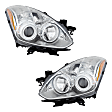 3-Piece Kit Driver and Passenger Side Halogen Headlight, Without bulb(s), OE Replacement, Coupe, Includes (2) Fender and (1) Headlight