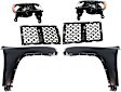 6-Piece Kit Driver and Passenger Side Halogen Headlight, With bulb(s), OE Replacement, Includes (2) Headlight, (2) Fender and (2) Grille Assembly