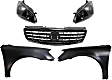 5-Piece Kit Driver and Passenger Side HID/Xenon Headlight, Without bulb(s), Includes (2) Fender, (1) Grille Assembly, and (2) Headlight