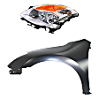 2-Piece Kit Driver Side HID/Xenon Headlight, With bulb(s), Coupe, OE Replacement, Includes (1) Fender and (1) Headlight