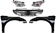 5-Piece Kit Driver and Passenger Side HID/Xenon Headlight, Sedan, Includes (2) Fender, (1) Grille Assembly, and (2) Headlight