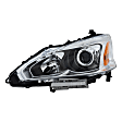 3-Piece Kit Driver Side Halogen Headlight, Sedan, Includes (1) Fender, (1) Grille Assembly, and (1) Headlight
