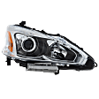 2015 Nissan Altima - 4-Piece Kit Driver and Passenger Side Halogen Headlight, With bulb(s), OE Replacement,  Includes (2) Fender and (2) Headlight
