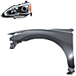 2014 Nissan Altima - 2-Piece Kit Driver Side Halogen Headlight, With bulb(s), OE Replacement,  Includes (1) Fender and (1) Headlight