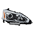 2013 Nissan Altima - 3-Piece Kit Passenger Side Halogen Headlight, With bulb(s), OE Replacement, Sedan, CAPA Certified  Includes (1) Fender, (1) Grille Assembly, and (1) Headlight