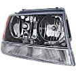 2-Piece Kit Passenger Side Halogen Headlight, With bulb(s), OE Replacement, Includes (1) Fender and (1) Headlight