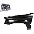 2-Piece Kit Driver Side Halogen Headlight, With bulb(s), OE Replacement, Includes (1) Fender and (1) Headlight