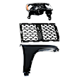 3-Piece Kit, Front, Passenger Side Fender, CAPA Certified, Includes (1) Fender, (1) Grille, and (1) Headlight