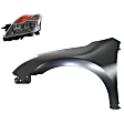 2-Piece Kit, Front, Driver Side Fender, 2-Door, Coupe, Includes (1) Fender and (1) Headlight