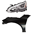 2-Piece Kit, Front, Driver Side Fender, CAPA Certified, Includes (1) Fender and (1) Headlight