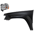 2-Piece Kit Driver Side Halogen Headlight, With bulb(s), OE Replacement, Includes (1) Fender and (1) Headlight