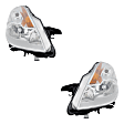 3-Piece Kit Driver and Passenger Side Halogen Headlight, Without bulb(s), OE Replacement, Sedan, Includes (2) Fender and (1) Headlight