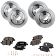 2020 GMC Terrain - 4-Wheel Set Front and Rear Brake Disc and Pad Kit, Plain Surface, 5 Lugs, Front-299.97 mm/Rear-288.04 mm, Ceramic, J60, Optional, 1.5L 4Cyl, Includes (4) Disc and (2) Pad Set