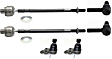 6-Piece Kit Front, Driver and Passenger Side Suspension, Includes (2) Ball Joint and (4) Tie Rod End