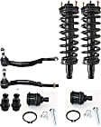 8-Piece Kit Front, Driver and Passenger Side Suspension Kit, Includes (2) Tie Rod End, (4) Ball Joint and (2) Shock Absorber and Strut Assembly