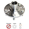 2-Wheel Set Front Wheel Hub, 5 Lugs, With Bearing, Includes (2) Wheel Hub and (2) Wheel Bearing