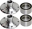 2-Wheel Set Rear Wheel Hub, 5 Lugs, With Bearing, Includes (2) Wheel Bearing and (2) Wheel Hub