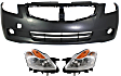 3-Piece Kit, Front Primed Bumper Cover, Coupe, Includes (1) Bumper Cover and (2) Headlight
