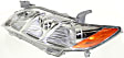 2007-2009 Toyota Camry - 3-Piece Kit Driver and Passenger Side Halogen Headlight, Without bulb(s), OE Replacement, Sedan, Includes (2) Headlight and (1) Bumper Cover