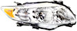 2009 Toyota Corolla - 3-Piece Kit Front Primed Bumper Cover, For Models Without Spoiler Holes, Japan Built Vehicle, CAPA Certified Includes (1) Bumper Cover and (2) Headlight