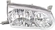 2001 Toyota Corolla - 3-Piece Kit Front Primed Bumper Cover,  Includes (1) Bumper Cover and (2) Headlight