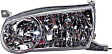 2001 Toyota Corolla - 3-Piece Kit Front Primed Bumper Cover,  Includes (1) Bumper Cover and (2) Headlight