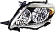 2009-2010 Toyota Corolla - 3-Piece Kit, Front Primed Bumper Cover, For Models With Spoiler Holes, North America Built Vehicle, Includes (1) Bumper Cover and (2) Headlight