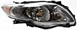 2009-2010 Toyota Corolla - 3-Piece Kit, Front Primed Bumper Cover, For Models With Spoiler Holes, North America Built Vehicle, Includes (1) Bumper Cover and (2) Headlight