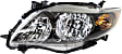 2009-2010 Toyota Corolla - 3-Piece Kit, Front Primed Bumper Cover, For Models With Spoiler Holes, North America Built Vehicle, Includes (1) Bumper Cover and (2) Headlight