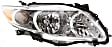 2009-2010 Toyota Corolla - 3-Piece Kit, Front Primed Bumper Cover, Includes (1) Bumper Cover and (2) Headlight