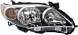 3-Piece Kit Driver and Passenger Side Halogen Headlight, With bulb(s), OE Replacement, Includes (2) Headlight and (1) Bumper Cover