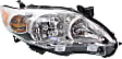 2013 Toyota Corolla - 3-Piece Kit Driver and Passenger Side Halogen Headlight, With bulb(s), North America Built Vehicle, OE Replacement,  Includes (1) Bumper Cover and (2) Headlight