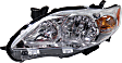 2013 Toyota Corolla - 3-Piece Kit Driver and Passenger Side Halogen Headlight, With bulb(s), North America Built Vehicle, OE Replacement,  Includes (1) Bumper Cover and (2) Headlight