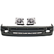 3-Piece Kit Driver and Passenger Side Halogen Headlight, With bulb(s), OE Replacement, RWD, Includes (2) Headlight and (1) Valance