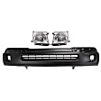 3-Piece Kit, Front Primed Bumper Cover, Includes (1) Bumper Cover and (2) Headlight