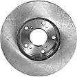 2-Wheel Set Front Brake Disc and Pad Kit, Plain Surface 5 Lugs 281.94 mm Ceramic Pro-Line Series, Includes (1) Brake Pad Set and (2) Brake Disc
