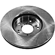 2-Wheel Set Front Brake Disc and Pad Kit, Plain Surface 5 Lugs 281.94 mm Ceramic Pro-Line Series, Includes (1) Brake Pad Set and (2) Brake Disc