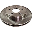 2011-2018 Ram 1500 - 2-Wheel Set Front Brake Disc and Pad Kit, Plain Surface 5 Lugs 336.04 mm Semi-metallic Pro-Line Series, Includes (1) Brake Pad Set and (2) Brake Disc