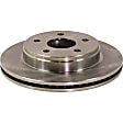 2011-2018 Ram 1500 - 2-Wheel Set Front Brake Disc and Pad Kit, Plain Surface 5 Lugs 336.04 mm Semi-metallic Pro-Line Series, Includes (1) Brake Pad Set and (2) Brake Disc