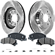 2009 Chevrolet Impala - 4-Piece Kit Front Brake Disc and Pad Kit, Plain Surface, 5 Lugs, 303.02 mm, Ceramic, FLEX, 3.5L 6Cyl, Pro-Line Series  Includes (2) Brake Disc and (1) Brake Pad Set